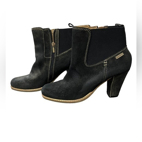 PIKOLINOS Shoes - PIKOLINOS Dark Brown With Gold Ankle Suede Bootie/Side Zip‎ EUR 41/US 10-10.5